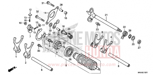 GEARSHIFT DRUM (NC750XD) NC750XDG de 2016